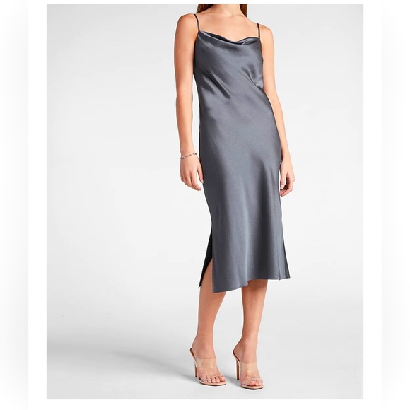 express satin cowl neck midi slip dress Express | Dresses | Express Midi Cowl Neck Satin Slip Dress Size S